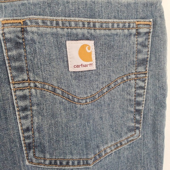 Carhartt Women's Traditional Fit Denim Blue Jeans - Picture 6 of 8